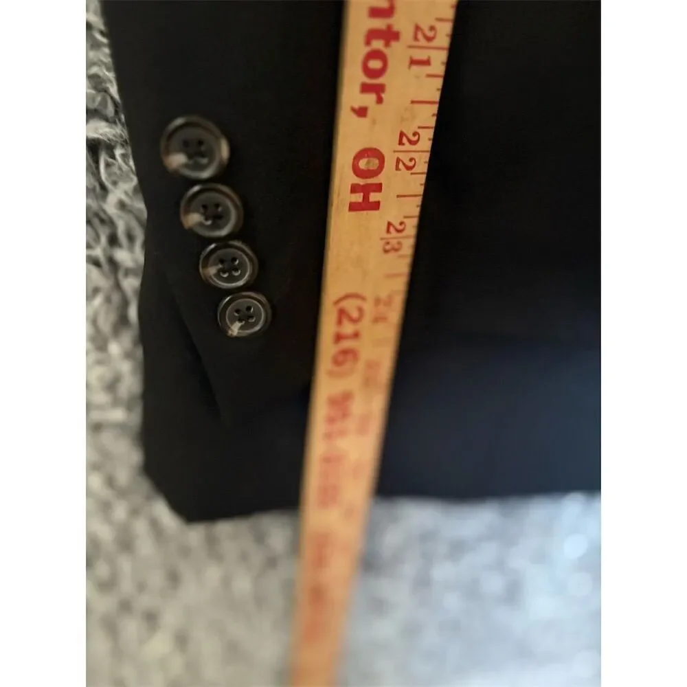 Chaps Men's Vintage Wool Blazer Sport Coat Jacket Black Size 48